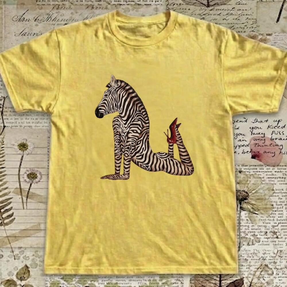 Yellow Zebra Yoga Tee